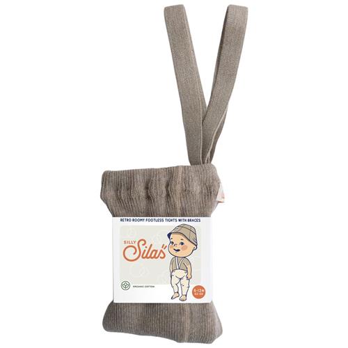 Silly Silas GOTS Rummelige Fodløse Strømpebukser Peanut Blend  2-3 Y  Beige  2-3 år  unisex