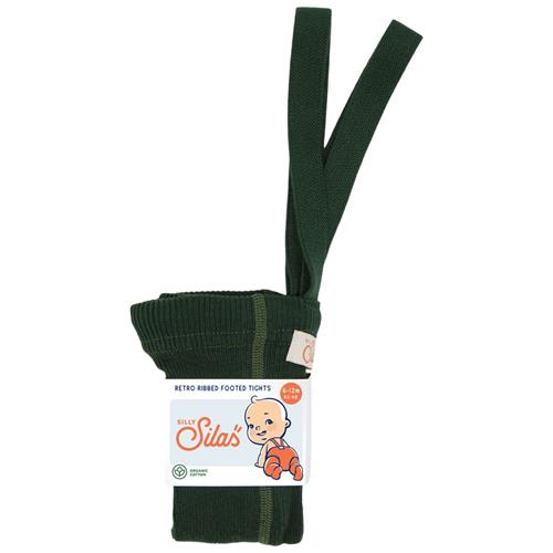 Se Silly Silas GOTS Strømpebukser Dark Forest Green | Grønn | 2-3 years ved Babyshop