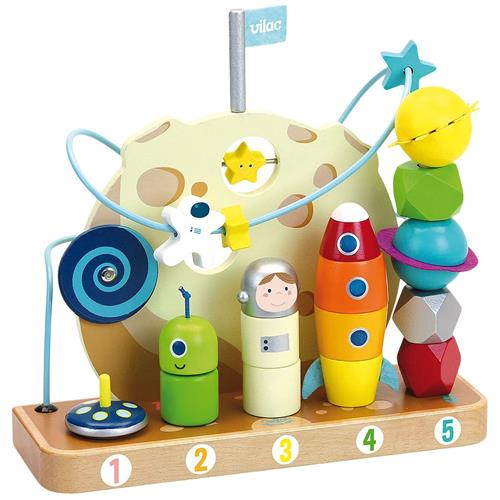 Vilac Learn to Count - Space Aktivitetslegetøj | Beige | 1-3