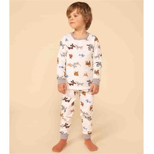 Se Petit Bateau Mønstret Pyjamas Cremefarvet |  | 10 years ved Babyshop