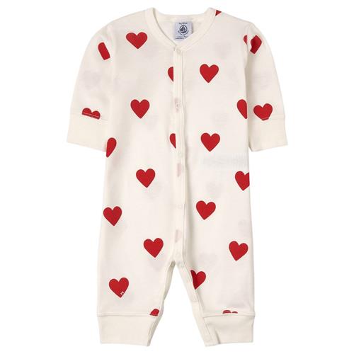 Se Petit Bateau Hjertemønstret Heldragt Hvid | Hvid | 36 months ved Babyshop