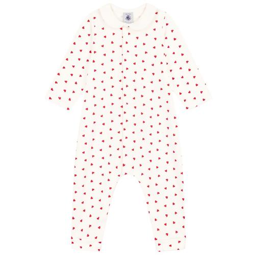 Petit Bateau Hjertemønstret Heldragt Cremefarvet |  | 18 months