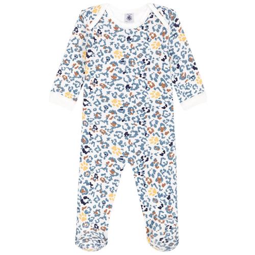 Petit Bateau Leopardmønstret Sparkedragt Cremefarvet |  | 6 months