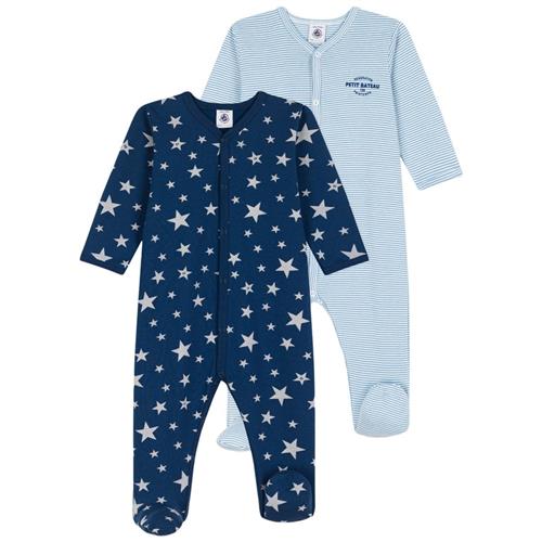 Se Petit Bateau 2-pak Sparkedragter Blå | Blå | 12 months ved Babyshop