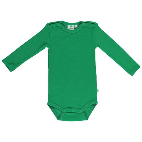 Se Småfolk Uld-bodysuit Grøn | Grønn | 92/98 cm ved Babyshop