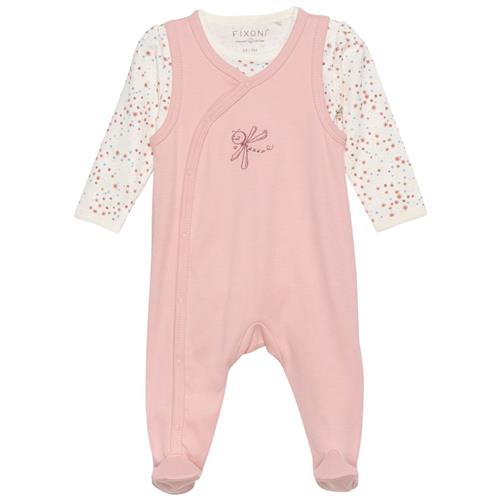 Fixoni Sæt Med Sparkedragt Og Babybody Misty Rose | Lyserød | 62 cm