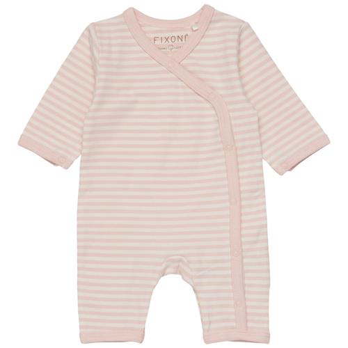 Se Fixoni Stribet Heldragt Sepia Rose | Lyserød | 44 cm ved Babyshop