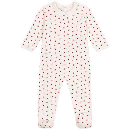 Petit Bateau Hjertemønstret Sparkedragt Cremefarvet |  | 3 months