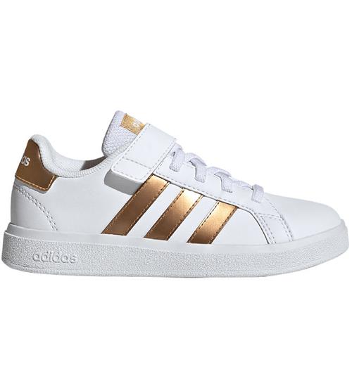 Se adidas Performance Sko - Grand Court 2.0 EL - Hvid/Guld ved KidsWorld