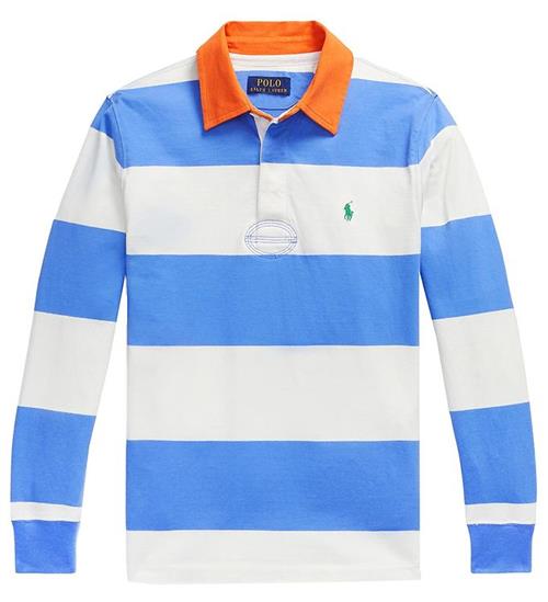 Polo Ralph Lauren Polo Ralph Lauren Polobluse - Summer Blue/Hvidstribet m. Orange