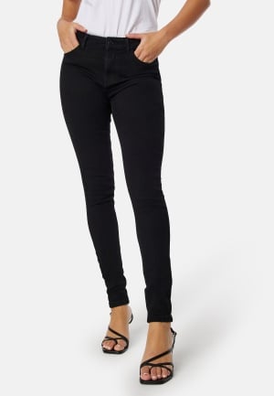 Pieces Dana MW Skinny Jeans Black Denim L/32