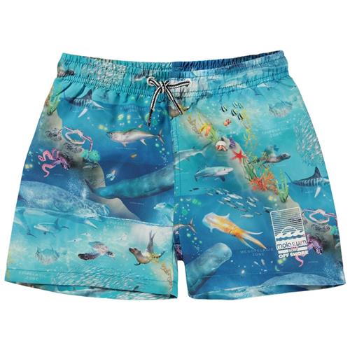 Se Molo Niko Badebukser Ocean Zones | Blå | 86/92 cm ved Babyshop