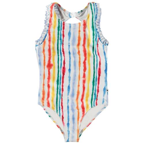 Molo Noona Badedragt Watercolors 122 cm  Hvid  122 cm  kvinde