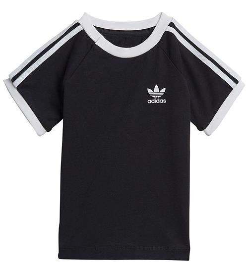 adidas Originals T-shirt - 3 Stripes - Sort/Hvid