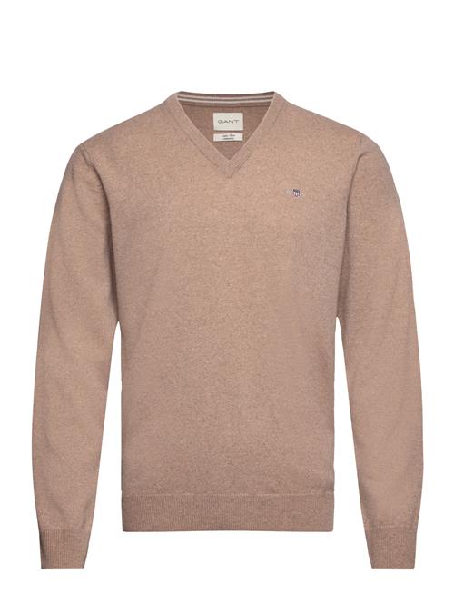 GANT Superfine Lambswool V-Neck GANT Beige