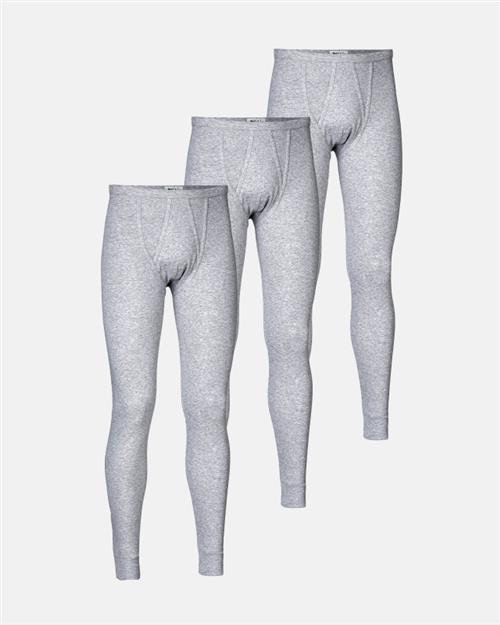 Long johns "original" 3-pak | 100 bomuld | Grå