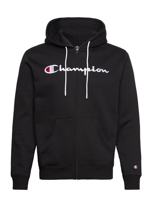 Se Champion Hooded Full Zip Sweatshirt Champion Black ved Booztlet