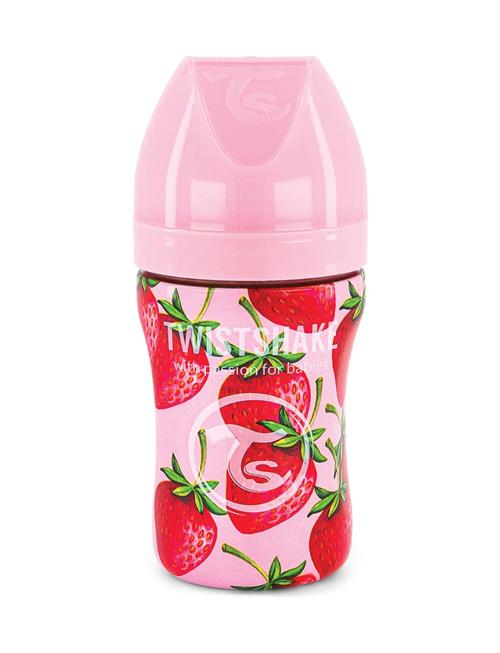 Twistshake Twistshake Anti-Colic Stainless Steel 260Ml Strawberry Twistshake Pink