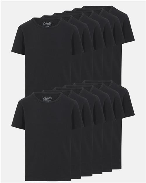 T-shirt 12-pak | Økologisk bomuld | Sort