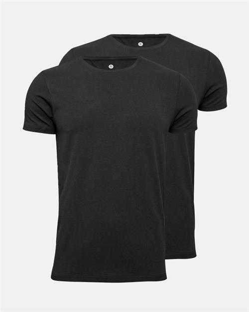 T-shirt o-neck | 2-pak | Bambusviskose | Sort