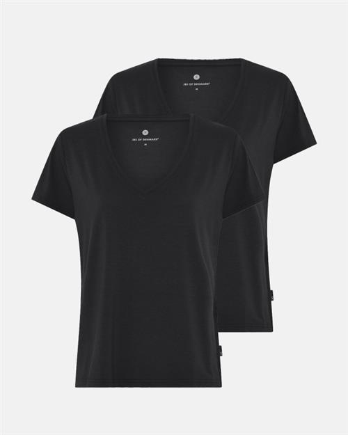 T-shirt v-neck 2-pak | Bambusviskose | Sort
