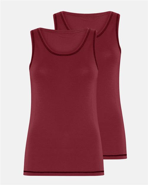 Tanktop |2-pak | 100 merino uld | Rød