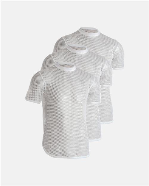 Undertrøje v-neck "mesh" | 3-pak | 100 økologisk bomuld | Hvid