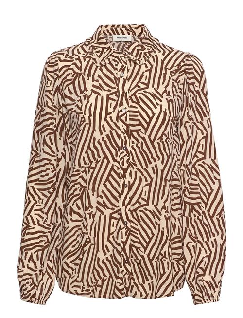 Modström Nation Print Shirt Modström Brown