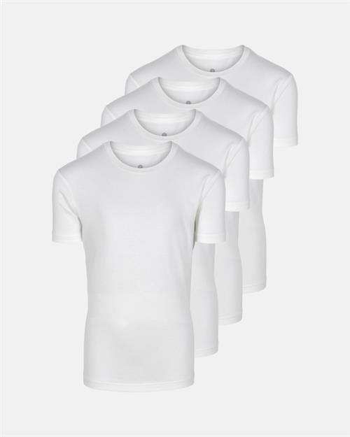 T-shirt o-neck | 4-pak | Bambusviskose | Hvid