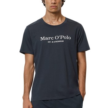 Se Marc O'Polo Marc O Polo Logo Top Marineblå bomuld Large Dame ved Timarco