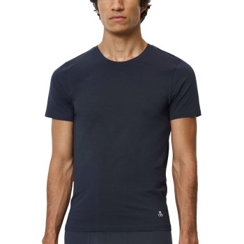 Se Marc O'Polo Marc O Polo Men Crew Neck Shirt 2P Marineblå bomuld Small Herre ved Timarco