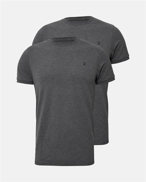 Piqué t-shirt 2-pak | Bambusviskose | Grå