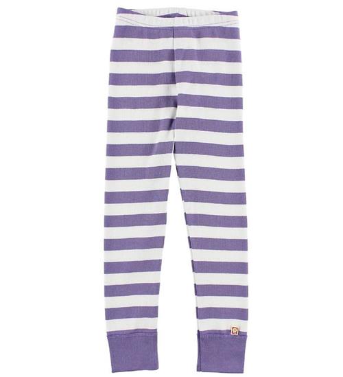 Se Katvig Katvig Leggings - Hvid/Lilla Stribet ved KidsWorld