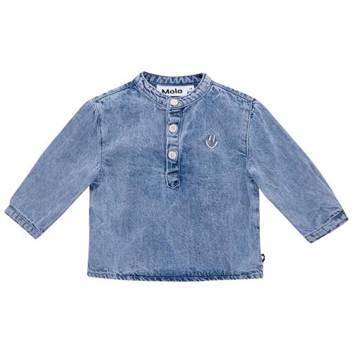 Se Molo Enoz Skjorte Bleach Denim | Blå | 86 cm ved Babyshop