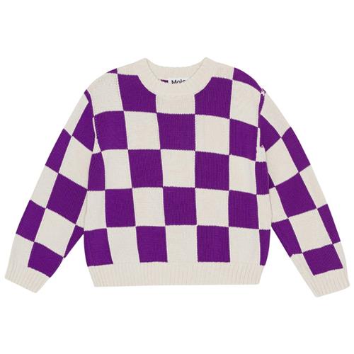 Molo Gertina Strikket Trøje Purple Shell Check | Lilla | 122/128 cm