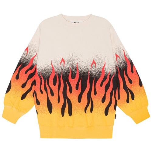 Se Molo GOTS Monti Sweatshirt On Fire | Orange | 104 cm ved Babyshop