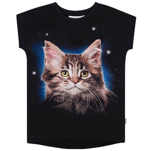 Molo GOTS Ragnhilde T-shirt Space Cat | Sort | 110 cm