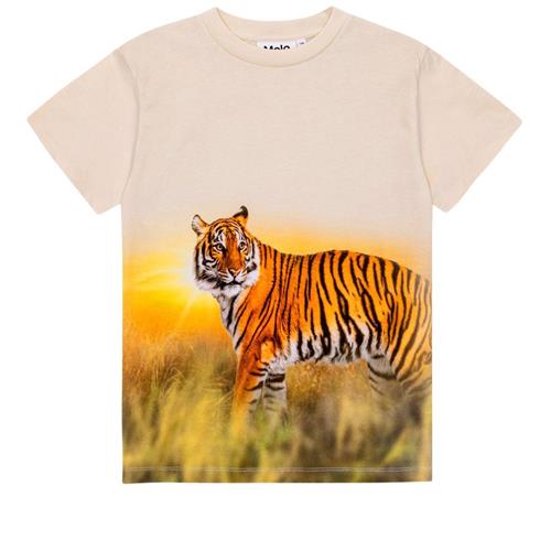 Se Molo GOTS Roxo T-shirt Tiger Sand | Beige | 92 cm ved Babyshop