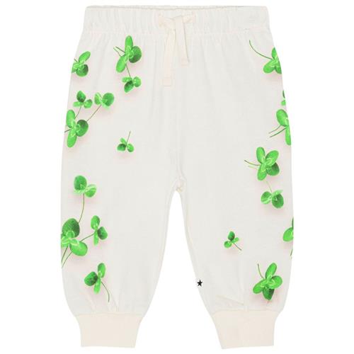 Se Molo GOTS Simeon Joggingbukser Clovers | Beige | 68 cm ved Babyshop