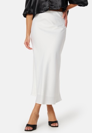 YAS Lina High Waist Long Skirt Star White XL