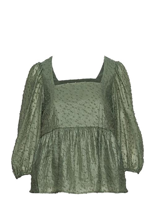 Se Just Female Lara Blouse Just Female Green ved Booztlet