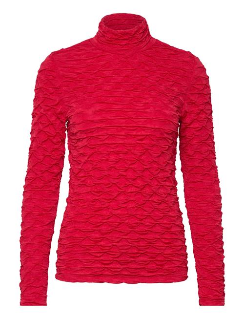 Se Selected Femme Slfnancy Ls Roll Neck Top Selected Femme Red ved Booztlet