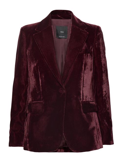 Se Mango Velvet Blazer Mango Red ved Booztlet