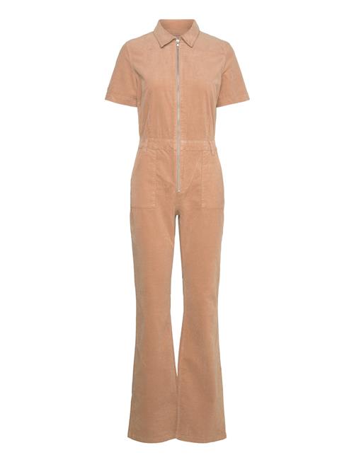 Corduroy Jumpsuit With Zip Mango Brown