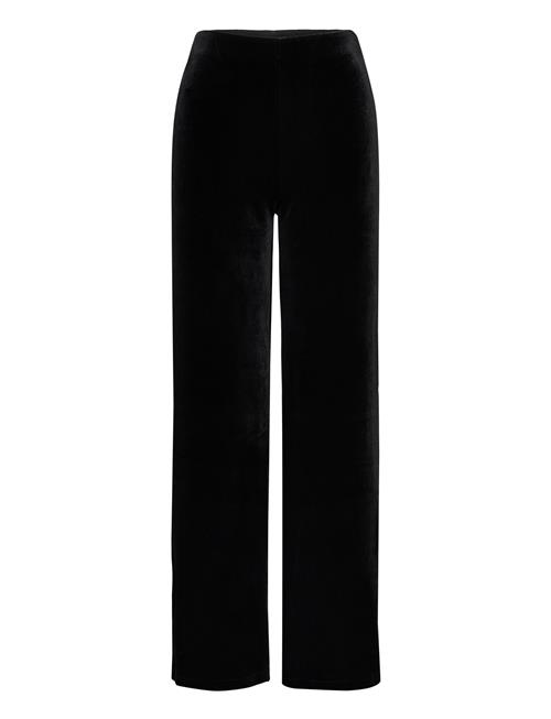 Se Mango Velvet Wideleg Trousers Mango Black ved Booztlet