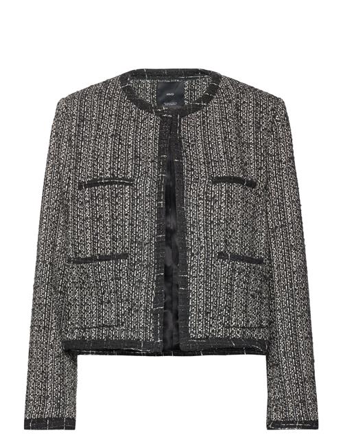 Mango Trim Tweed Jacket Mango Black