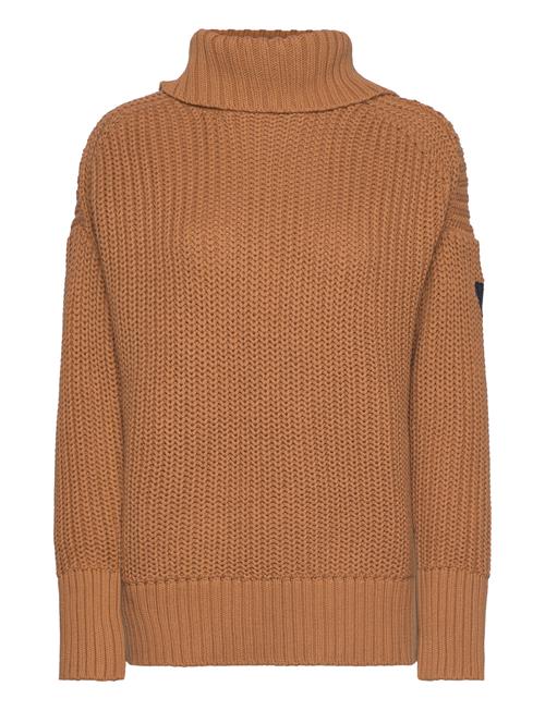 Se Musto W Marina Roll Neck Knit Musto Brown ved Booztlet