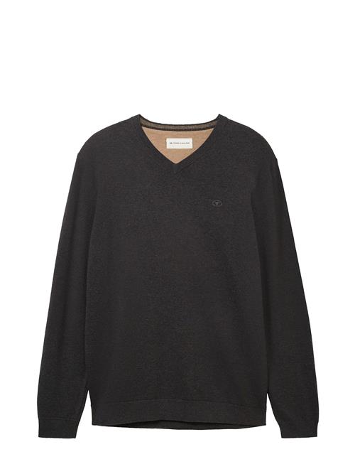 Se Tom Tailor Basic V-Neck Knit Tom Tailor Black ved Booztlet