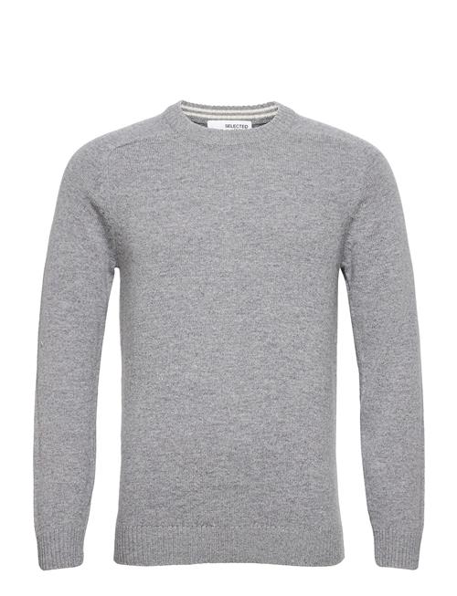 Selected Homme Slhnewcoban Lambs Wool Crew Neck W Noos Selected Homme Grey