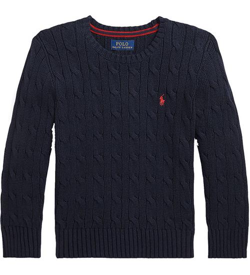 Se Polo Ralph Lauren Bluse - Strik - Navy ved KidsWorld